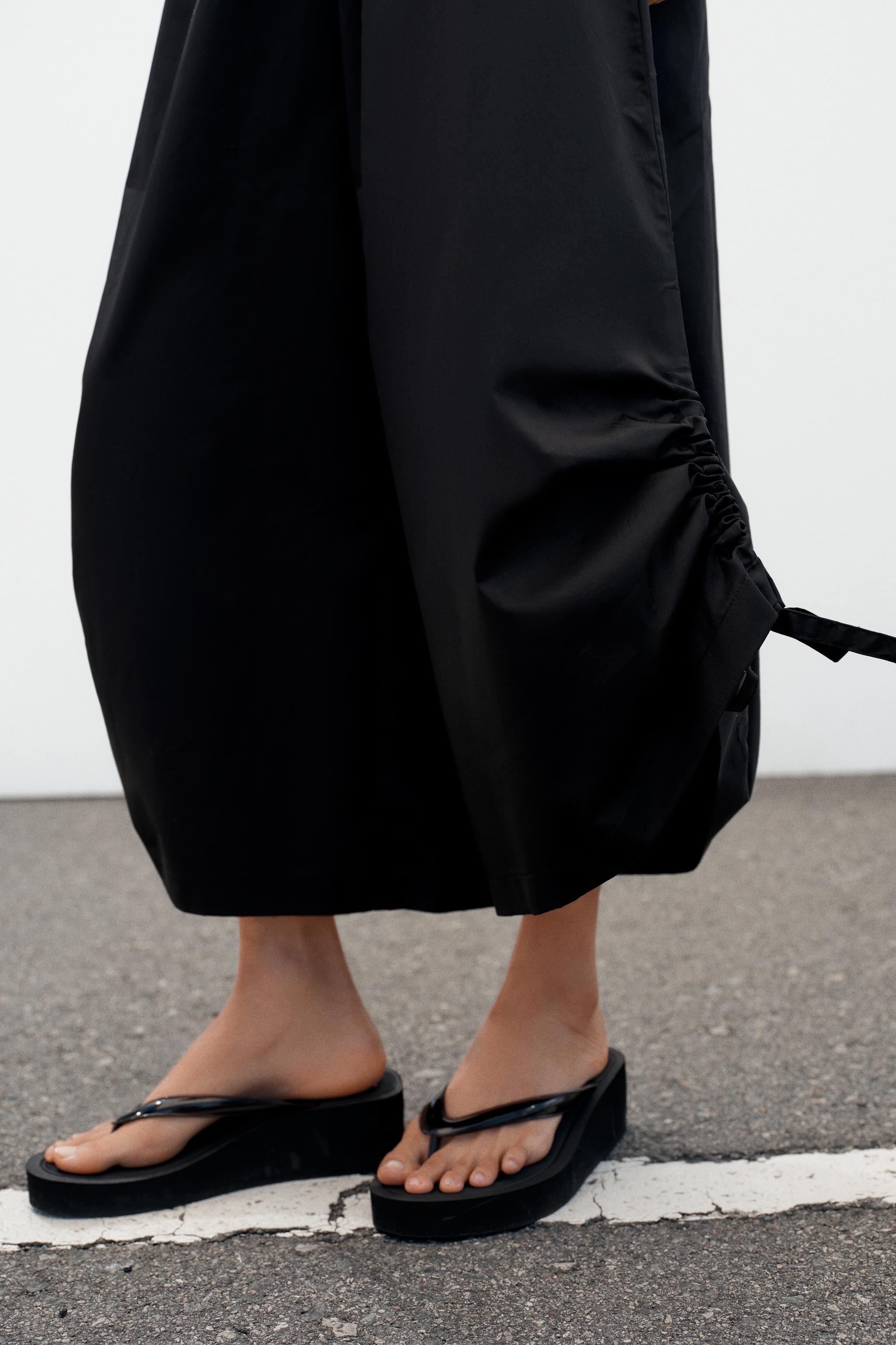 ADJUSTABLE HEM CULOTTE PANTS
